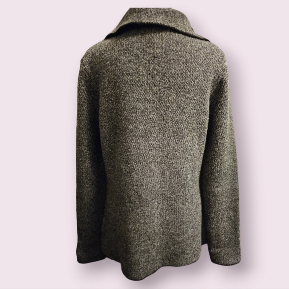 Cocogio Gray Knit Wool Blend Blazer Size Large - Picture 3 of 8